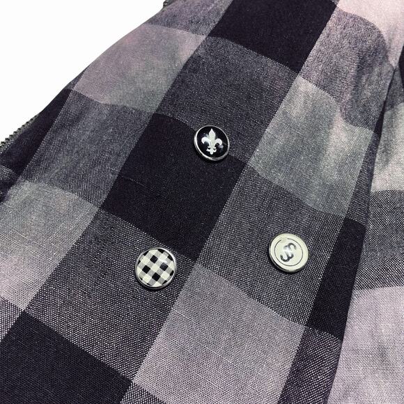 SUBSCRIPT 100% Cotton Y2K Reversible Hoodie Sword Embroidered Size Men's M - Picture 7 of 8